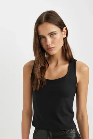 DeFacto Women Solid Scoop Neck Tank Top