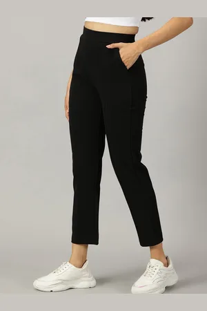 Ausk Women Relaxed Skinny Fit High-Rise Cropped Trouser