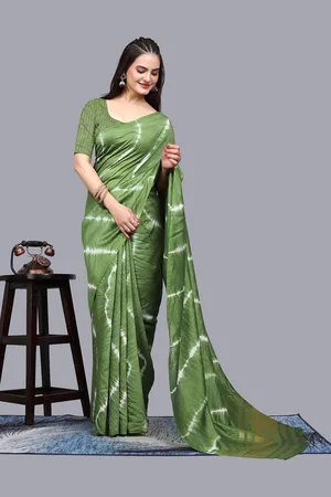 Kalini Tie and Dye Zari Pure Cotton Handloom Banarasi Saree