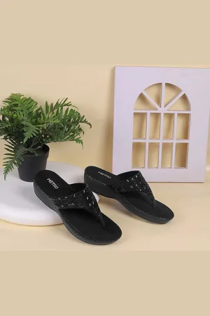 Metro Embellished Open Toe Comfort Heels