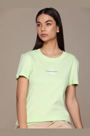 Calvin Klein Women Pure Cotton Slim Fit T-shirt