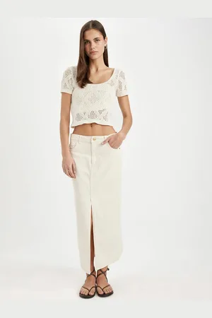 DeFacto Straight Maxi Pure Cotton Skirts