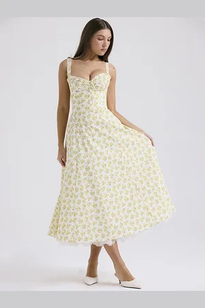 LULU & SKY Women Floral Print A-Line Midi Dress