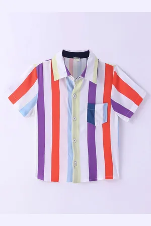 CrayonFlakes Boys Vertical Striped Casual Shirt
