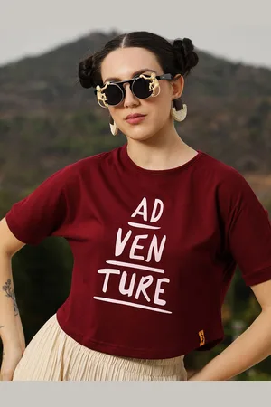 Campus Typography Printed Cropped Top