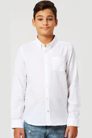 Nautica Boys Premium Spread Collar Cotton Opaque Casual Shirt