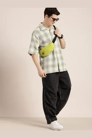 HERE&NOW Checked Relaxed Fit Knitted Casual Shirt