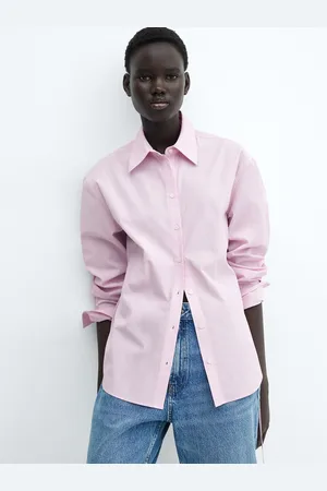 MANGO Striped Casual Shirt with Back Tie-Up