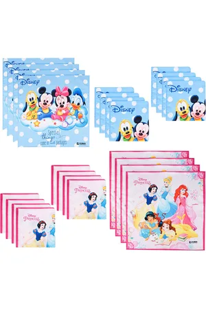 Kuber Industries Kids Pack Of 24 Disney Printed Pure Cotton Handkerchieves