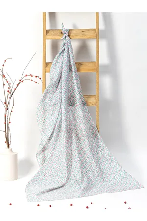 Contrast Living Floral Printed Pure Cotton Scarf