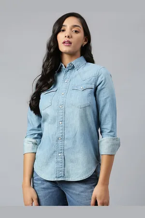 Woodland Women Blue Casual Shirt