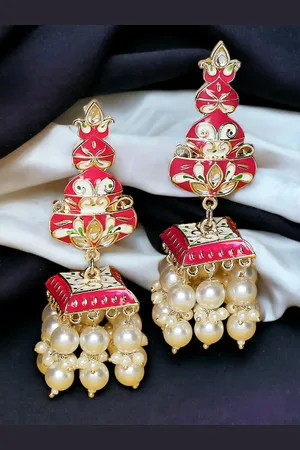OOMPH Women Dome Shaped Jhumkas Earrings