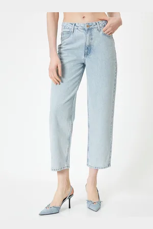 Koton Women Straight Fit Pure Cotton Jeans