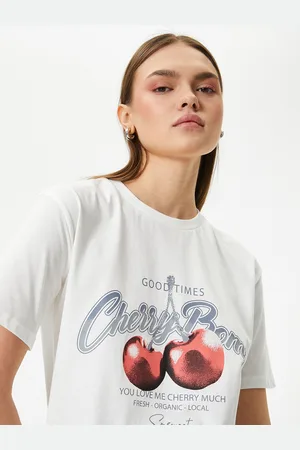 Koton Women Typography Printed Regular Sleeves T-shirt
