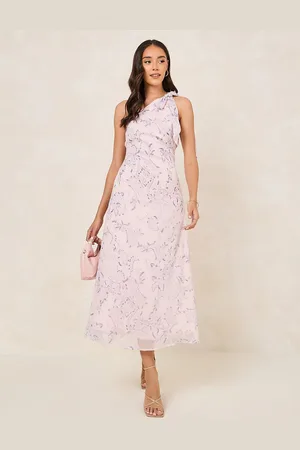 Styli Floral Print One Shoulder A-Line Maxi Dress