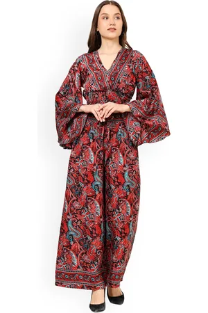 Kalini Women Paisley Print Crop Top & Palazzos Co-Ord Set