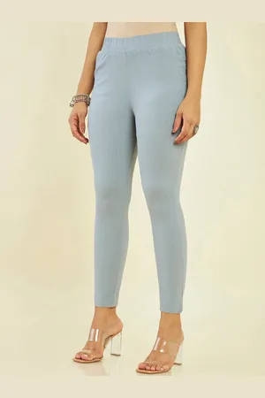 Soch Women Slim Fit Mid Rise Cigarette Trousers