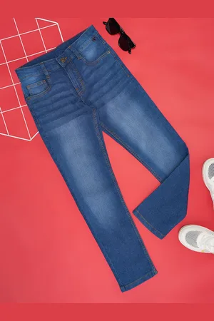 Pantaloons Boys Slim Fit Low Distress Heavy Fade Jeans
