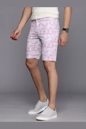 Louis Philippe Men Tropical Printed Slim Fit Chino Shorts