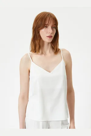 Koton Women Shoulder Straps Sleeveless Solid Top