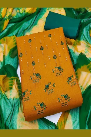 Lilots Ethnic Motifs Embroidered Sequinned Unstitched Dress Material