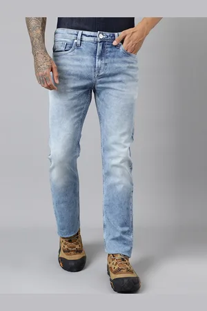 Woodland Men Slim Fit Clean Look Heavy Fade Whiskers Jeans