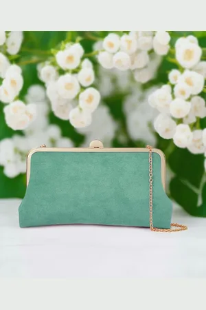 Accessorize Suede Purse with Shoulder Strap