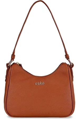 Eske Audrey Vegan Leather Regular Textured Structured Shoulder Bag
