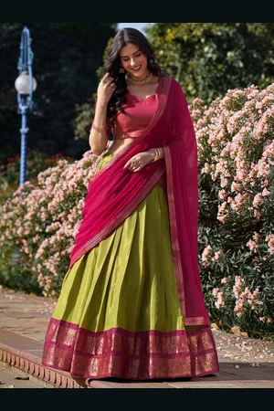 LOOKNBOOK ART Semi-Stitched Lehenga & Unstitched Blouse With Dupatta