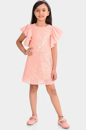 BONKIDS Flutter Sleeve A-Line Dress