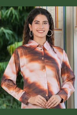 Kalini Tie & Dye Printed Spread Collar Party Shirt