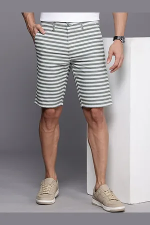 Louis Philippe Men Striped Slim Fit Chino Shorts