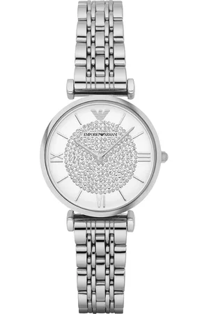 Emporio Armani Women White & Silver-Toned Analogue Watch AR1925