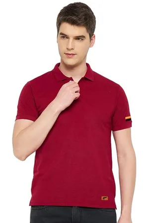 Polo Plus Men Solid Polo Collar T-shirt