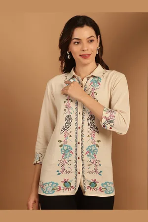 Tulsattva Classic Floral Printed Opaque Cotton Casual Shirt