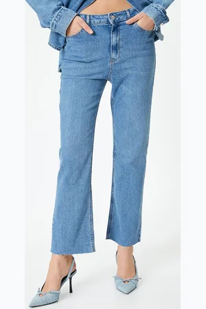 Koton Women Slim Fit Mildly Distressed Stretchable Jeans