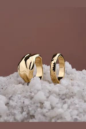 Accessorize Set Of 2 Gold-Plated Finger Rings