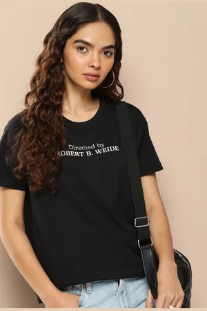 Difference of Opinion Women Typography Printed Boxy T-shirt