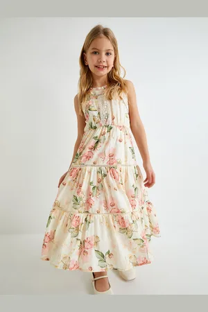 Koton Girls Floral Print Maxi Dress