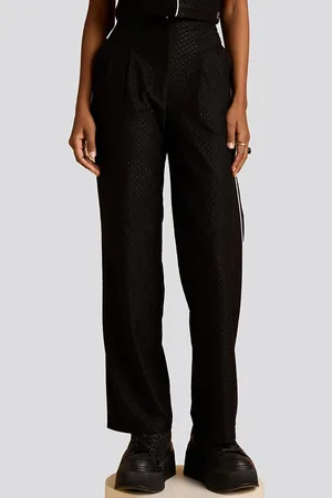Muvazo Women Comfort Wrinkle Free Pleated Trousers