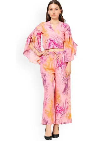 Kalini Women Printed Top With Trousers Co-Ords