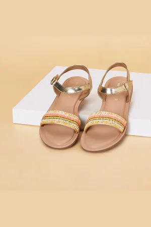 Pantaloons Girls Embellished Party Open Toe Flats