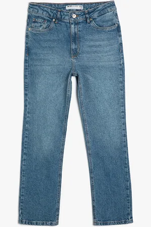 Koton Women Slim Fit Mildly Distressed Light Fade Stretchable Jeans