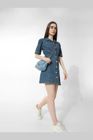 ONLY Onlcreef Shirt Collar Denim Shirt Mini Dress