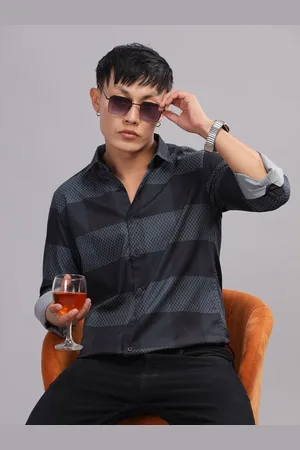PAUL STREET Men Standard Slim Fit Opaque Printed Party Shirt