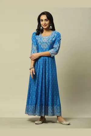 Rangriti Ethnic Motifs Printed Maxi Dress