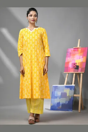 Charukriti Ethnic Motifs Printed Cotton A-Line Kurta