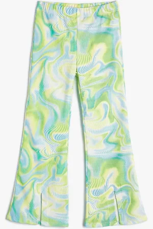 Koton Girls Flared Abstract Printed Bootcut Trousers