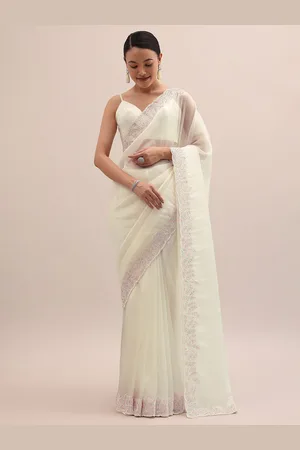 KALKI Fashion Beads and Stones Organza Saree