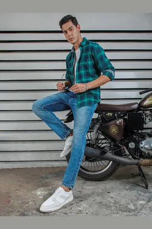 High Star Men Straight Tappered Fit Heavy Fade Cotton Jeans